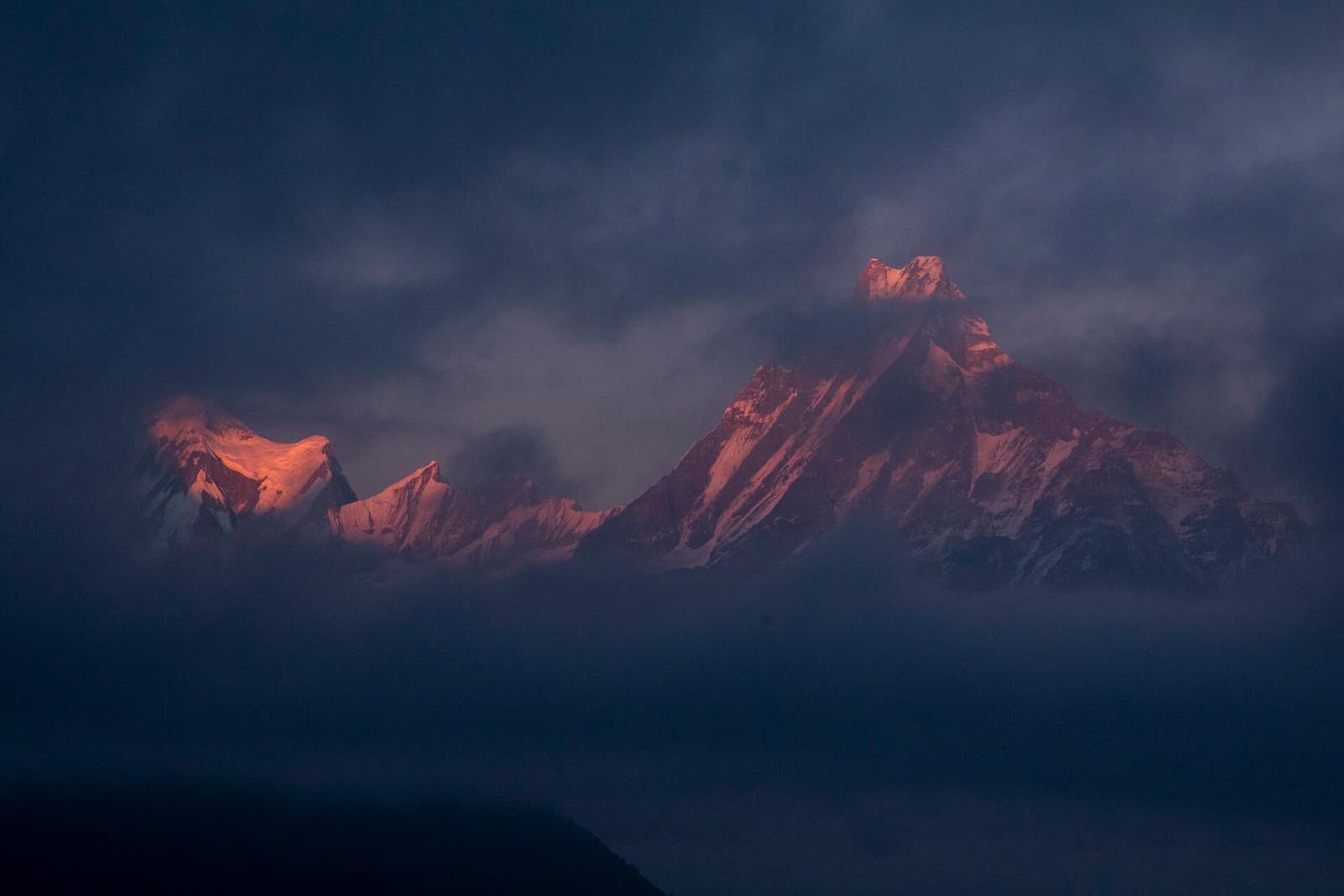 Machapuchare (Fishtail) above the Annapurna Sanctuary, Nepal