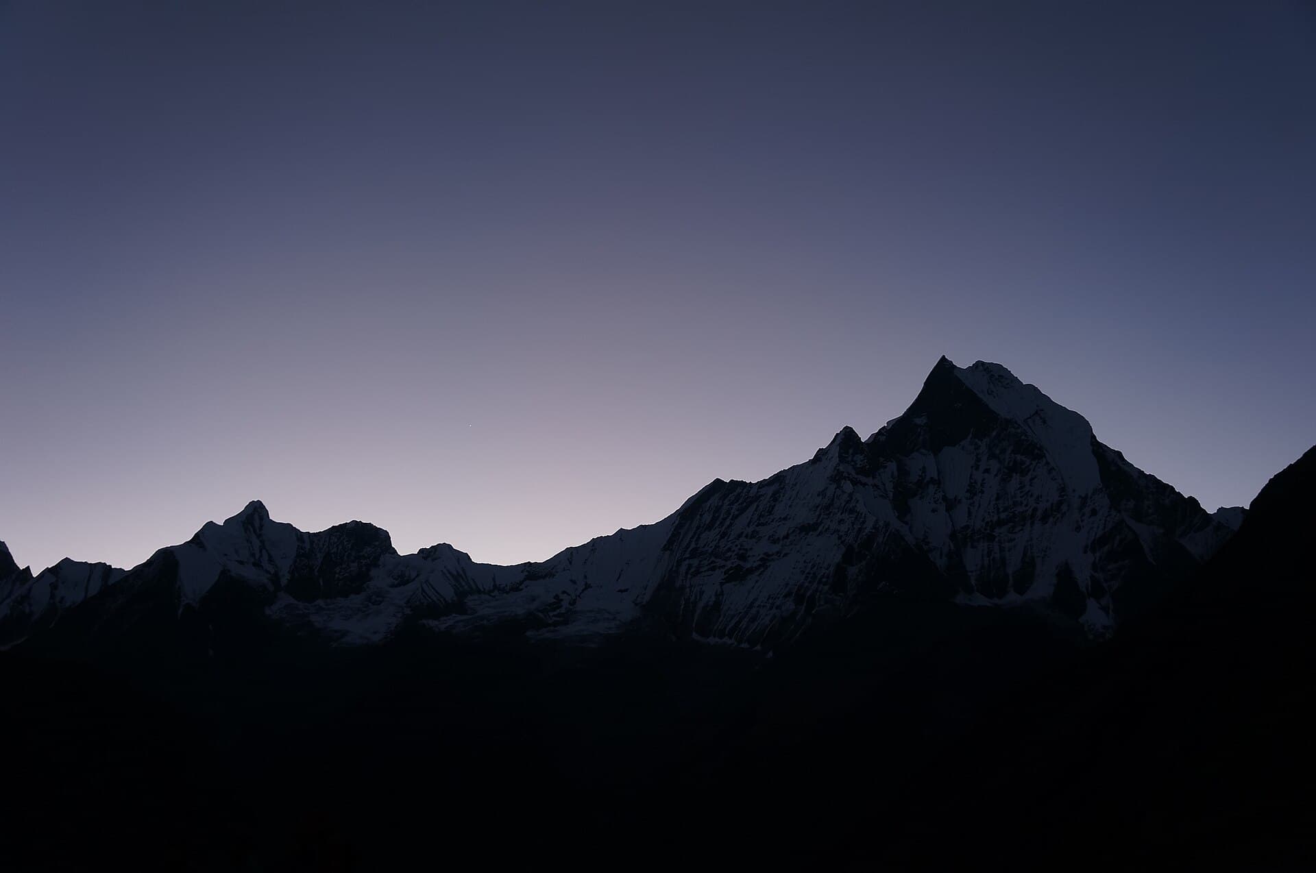 Machapuchare at dawn from Annapurna Base Camp