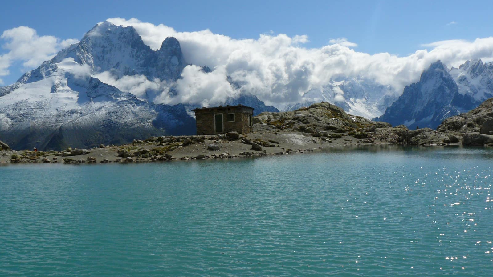 Lac Blanc and the Mont Blanc massif, France
