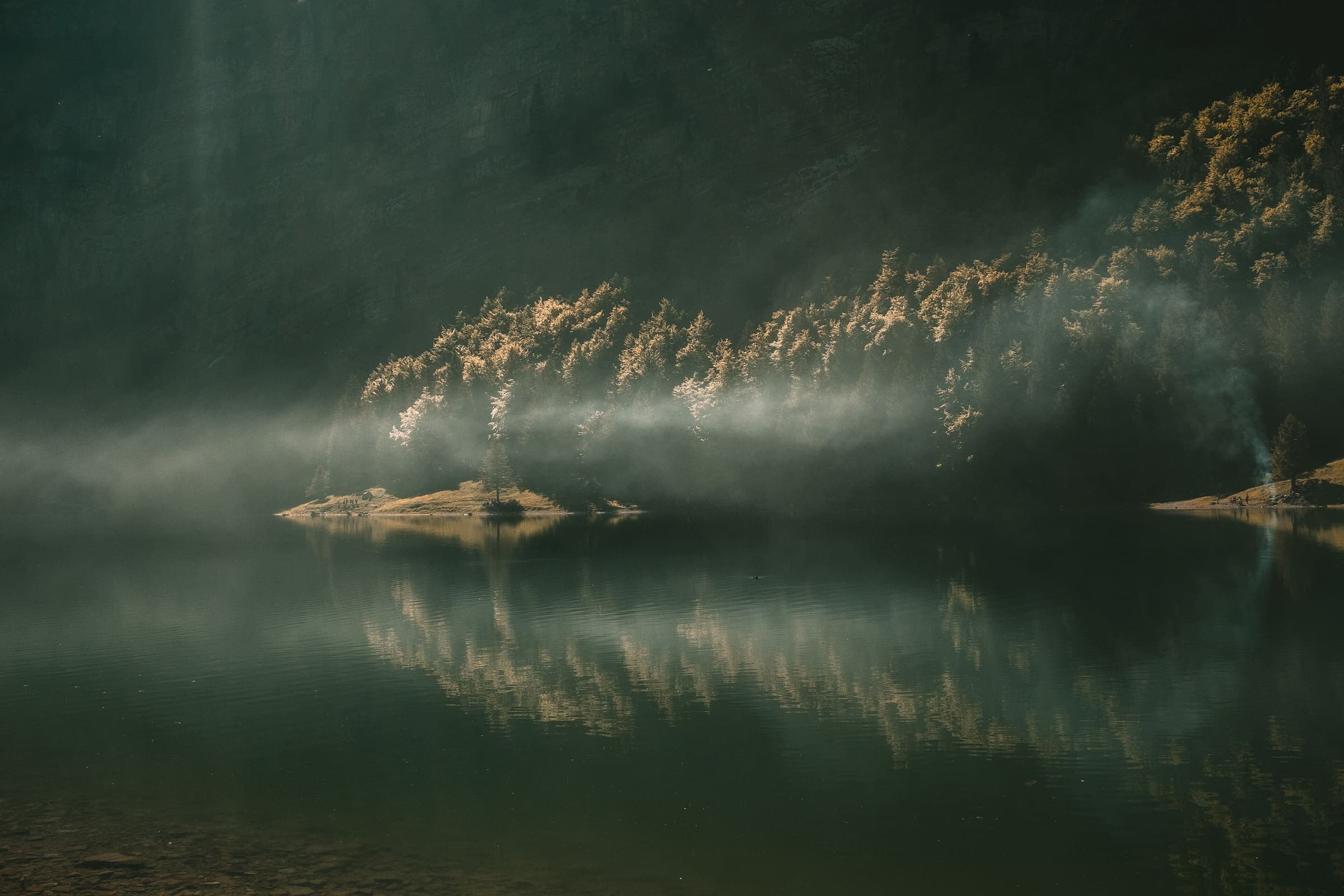 Seealpsee in the Alpstein, Appenzell, Switzerland