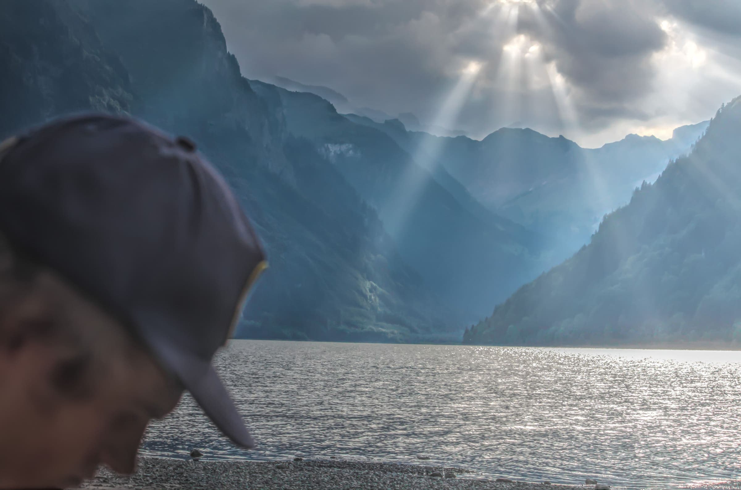 Klöntalersee in Glarus, Switzerland
