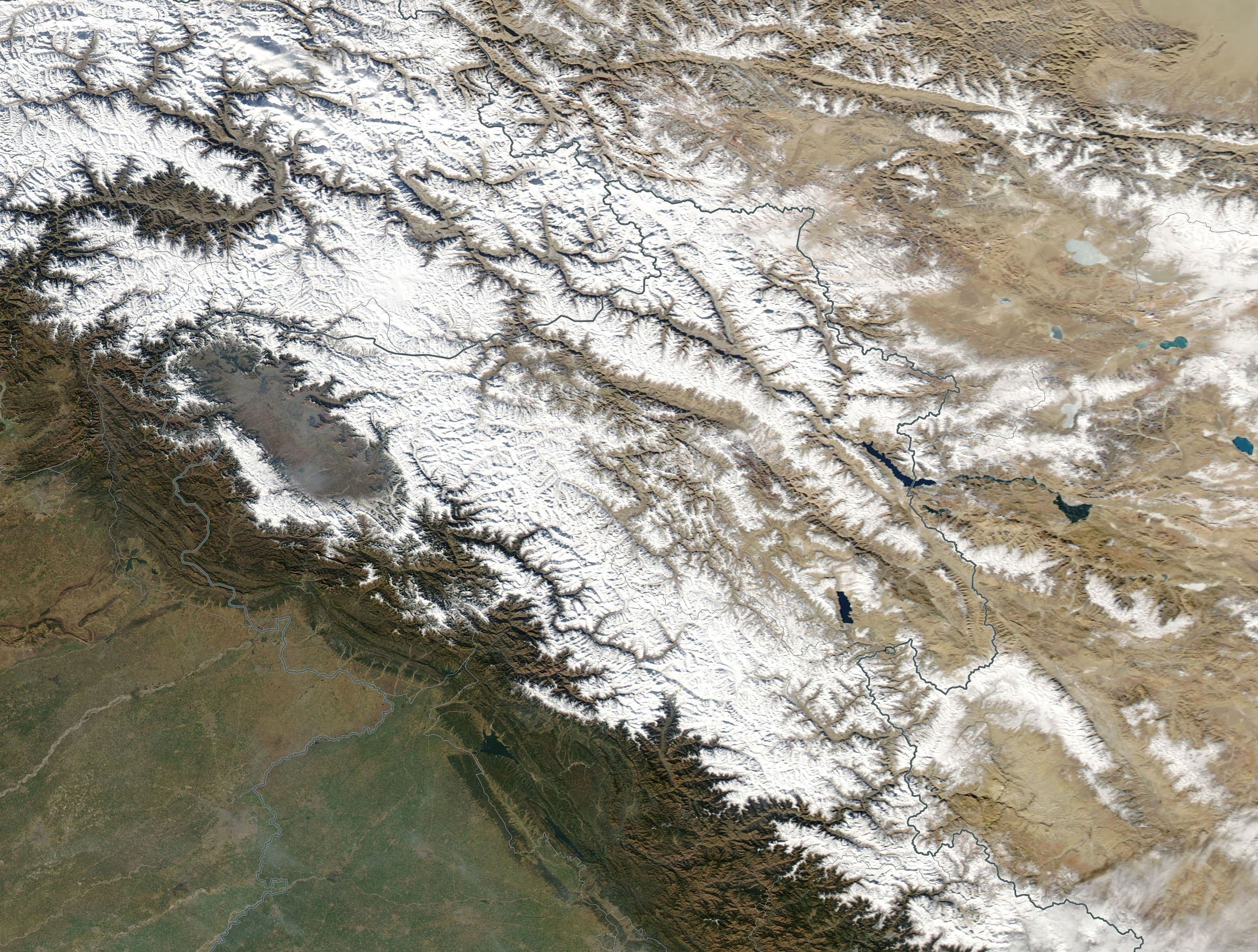 Snow over Jammu and Kashmir from MODIS