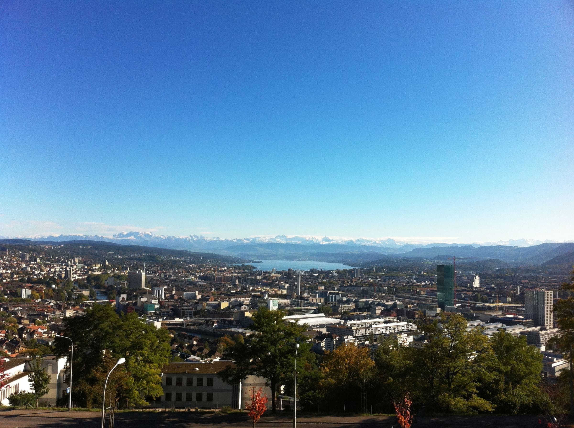 Lake Zurich from the hills, Switzerland