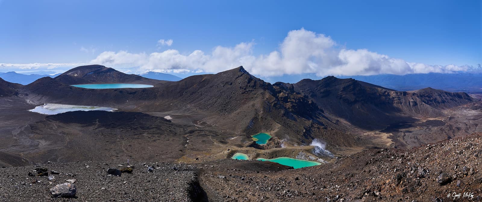 Emerald and Blue Lakes, Tongariro National Park, New Zealand