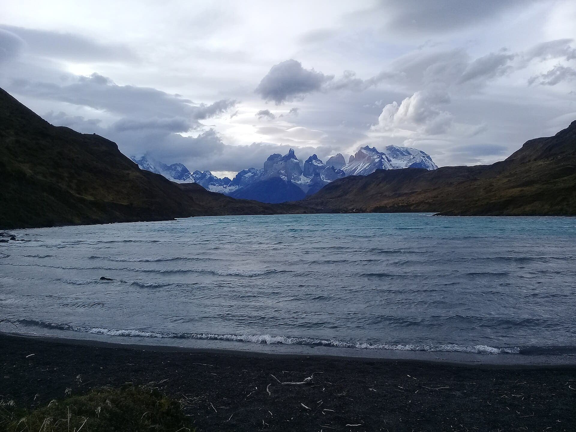 Cuernos del Paine from Laguna Los Cisnes, Chile